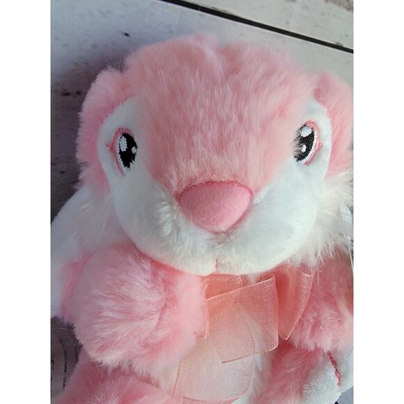 Dan Dee Plush Easter Bunny Small Pink Big Eyed 6in Stuffed Animal - Picture 2 of 7